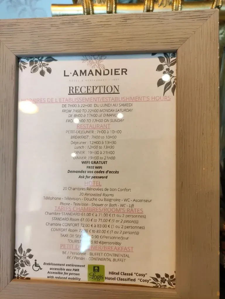 Menu_Restaurante L'amandier_Morlaàs_image_2