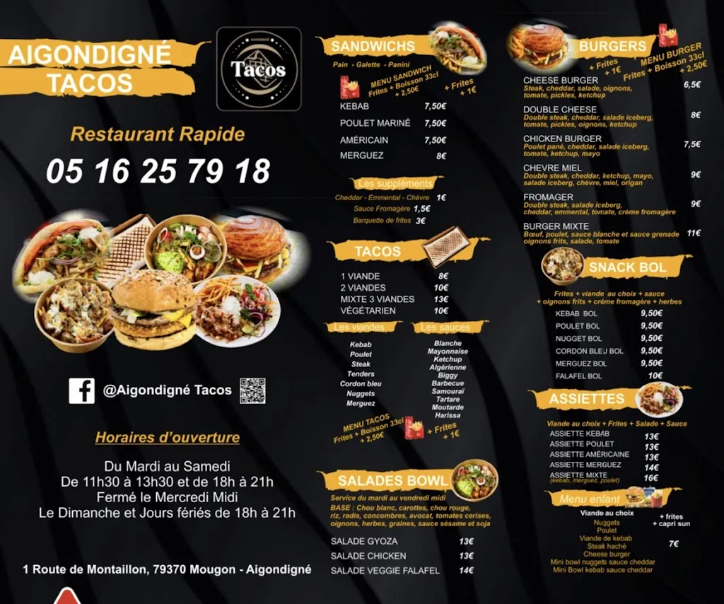 Menu_Aigondigné Tacos_Aigondigné_immagine_1