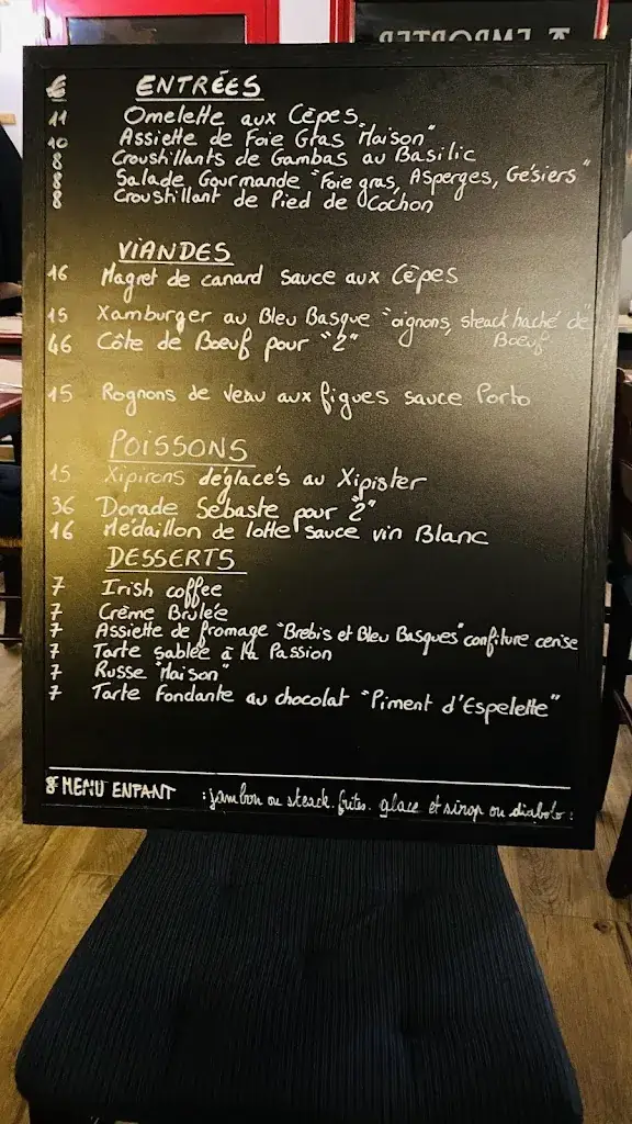 Menu_Le XAMANGO_Mouguerre_image_2