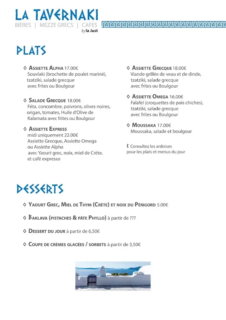 Menü_La Just_Montignac-Lascaux_Bild_3