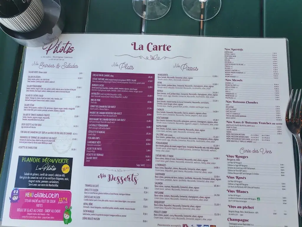 Menu_Restaurant Les Pilotis_Montignac-Lascaux_image_2