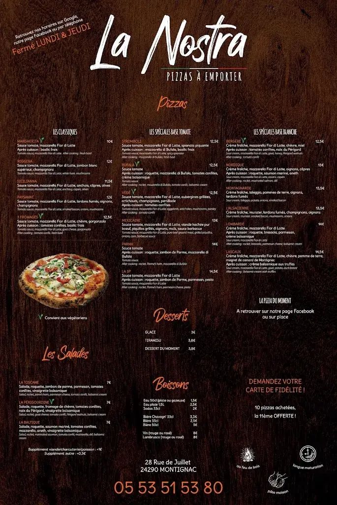 Menu_La Nostra à Montignac-Lascaux_Montignac-Lascaux_image_2