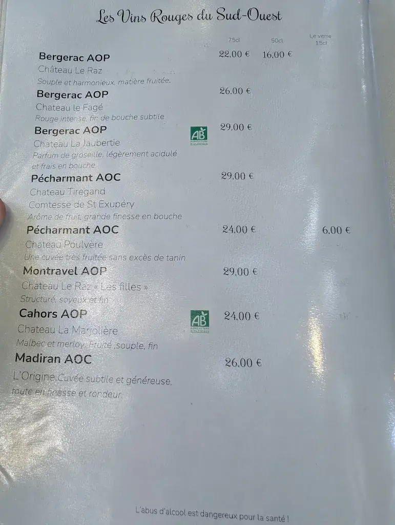 Menu_Restaurant de la Poste_Saint-Léon-sur-Vézère_image_2