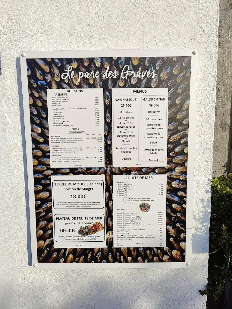 Menu_Le Parc des Graves_Mornac-sur-Seudre_image_2