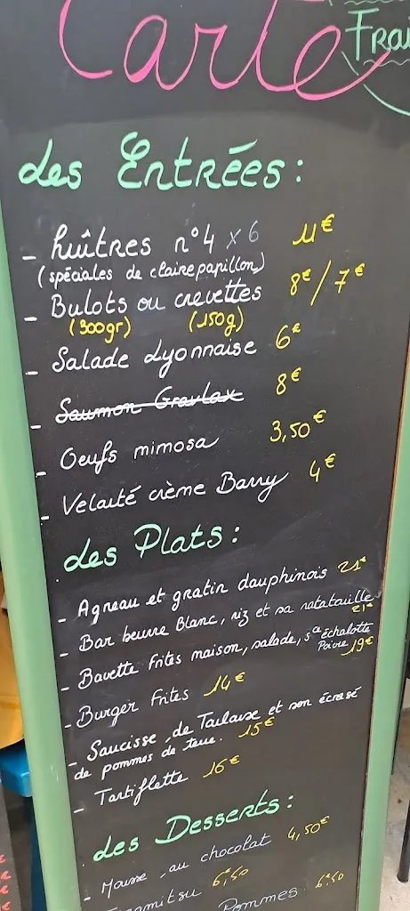 Menü_La Taverne de Mornac_Mornac-sur-Seudre_Bild_2