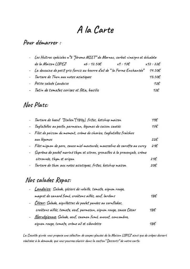 Menu_La Cocotte Givrée - Restaurant & Glacier_Mornac-sur-Seudre_image_4