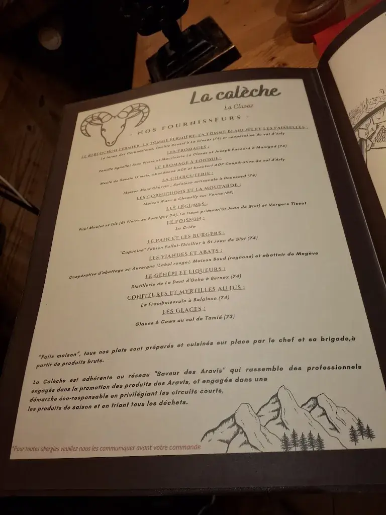Menu_Restaurant La Caleche Rmt SARL_Clusaz_image_1