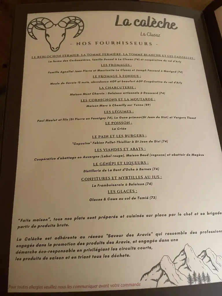 Menu_Restaurant La Caleche Rmt SARL_Clusaz_image_2
