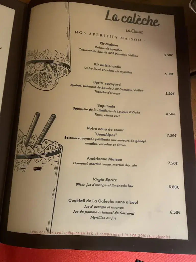 Menu_Restaurant La Caleche Rmt SARL_Clusaz_image_3