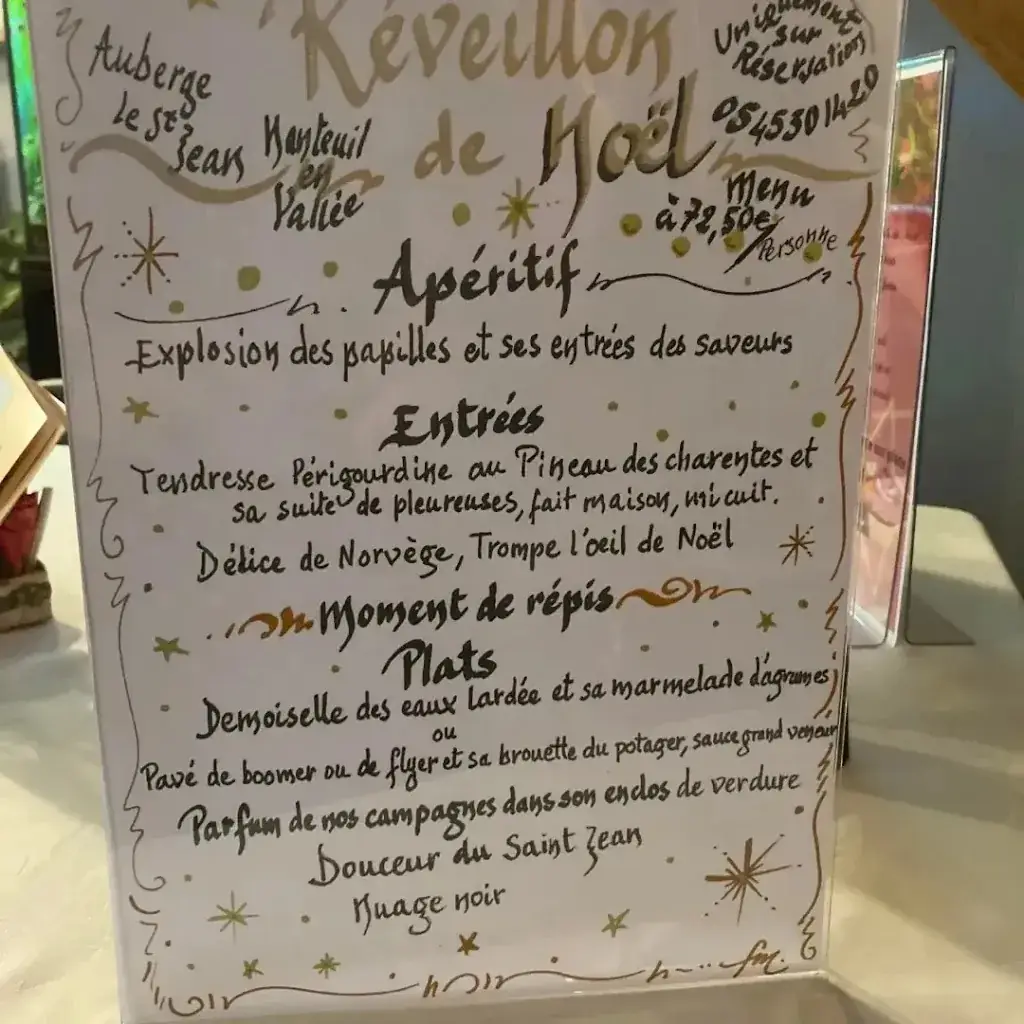 Menü_Auberge Saint Jean_Nanteuil-en-Vallée_Bild_2