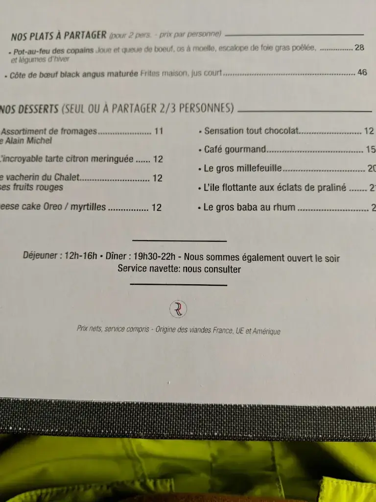 Menu_Restaurant Le Chalet Des Praz_Clusaz_image_4