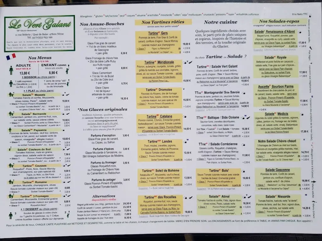 Menu_Le Vert Galant_Nérac_immagine_1