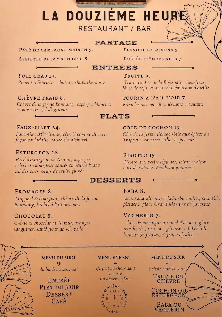 Menu_La Douzième Heure_Douzillac_image_3