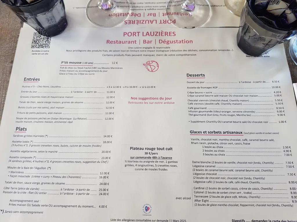 Menu_Restaurant Port Lauzières | Bar | Dégustation | LR_Nieul-sur-Mer_image_3