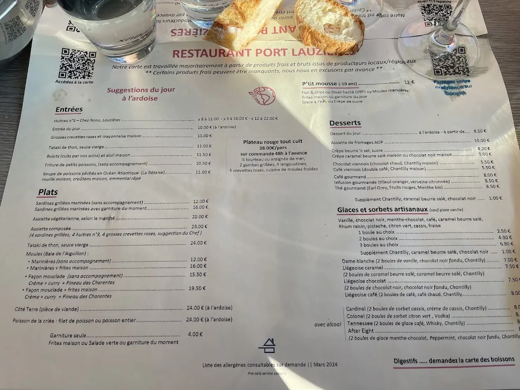 Menu_Restaurant Port Lauzières | Bar | Dégustation | LR_Nieul-sur-Mer_image_4