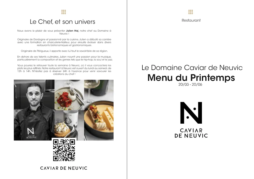 Menu_Restaurant : Le Domaine Caviar de Neuvic_Neuvic_immagine_3