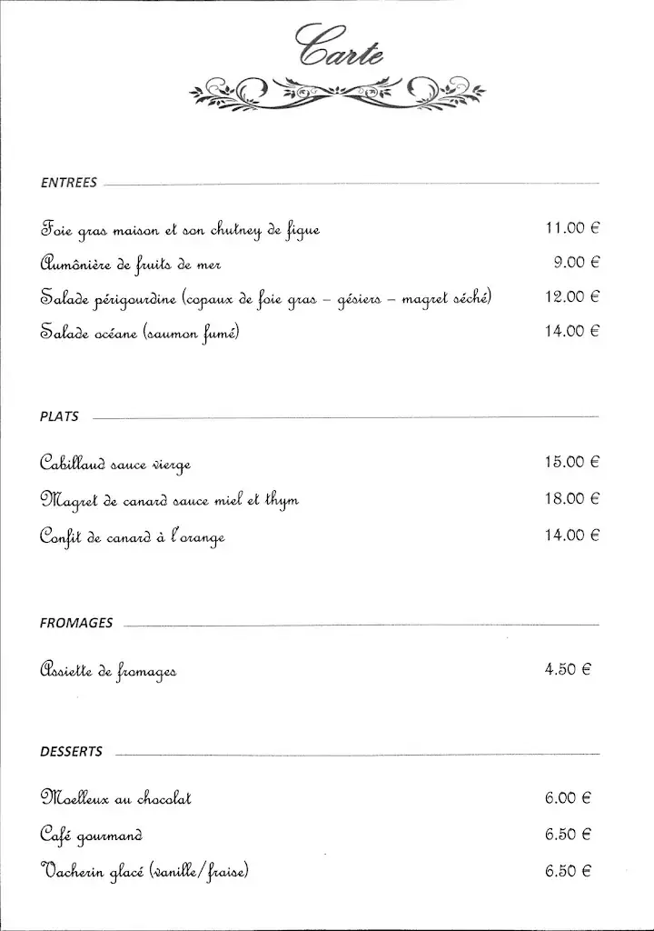 Menu_Restaurant du Château de Neuvic_Neuvic_image_1