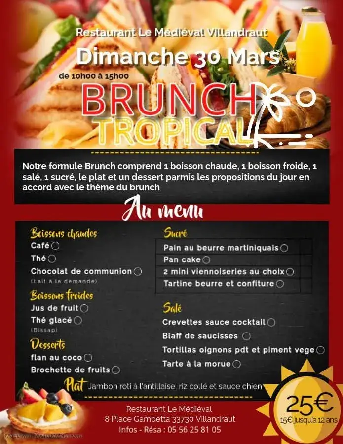 Menu_Restaurant Le Médiéval_Villandraut_image_2