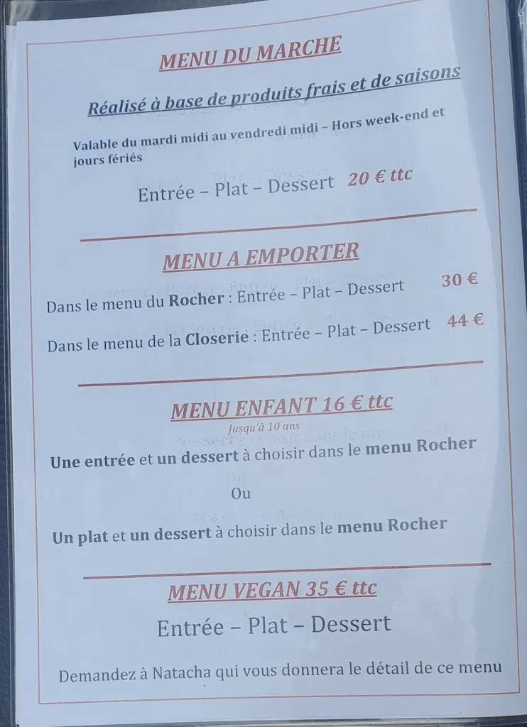 Menü_RESTAURANT LA BERGERIE_Nieuil-l'Espoir_Bild_3