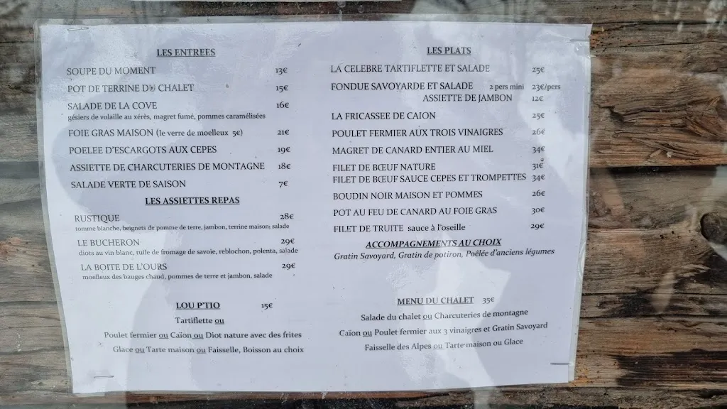 Menu_The Lake cottage_Clusaz_image_2