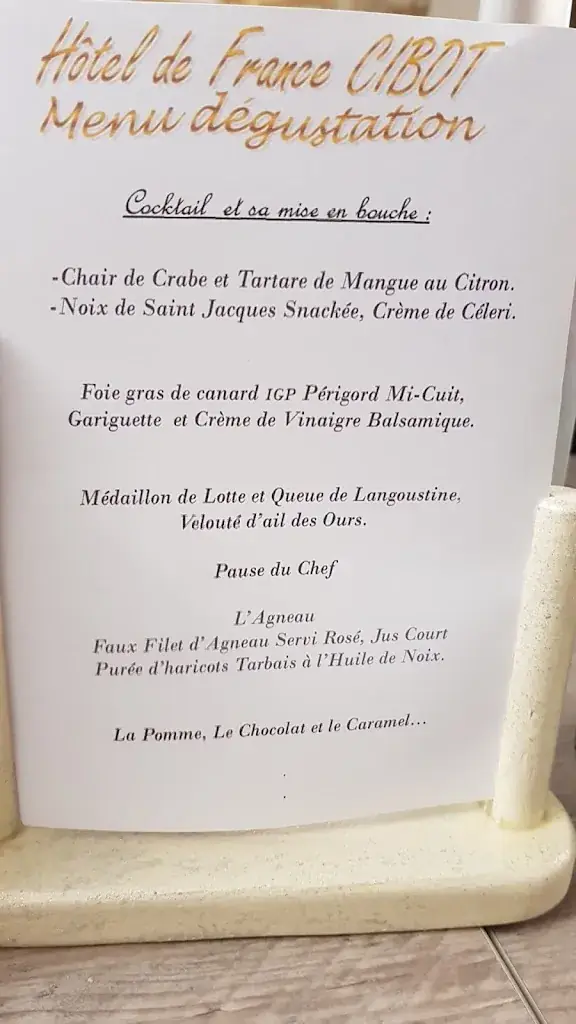 Menu_Hôtel de France_Saint-Pardoux-la-Rivière_immagine_1