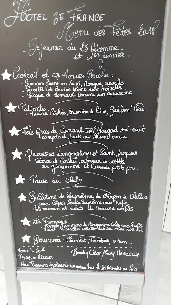 Menu_Hôtel de France_Saint-Pardoux-la-Rivière_immagine_3