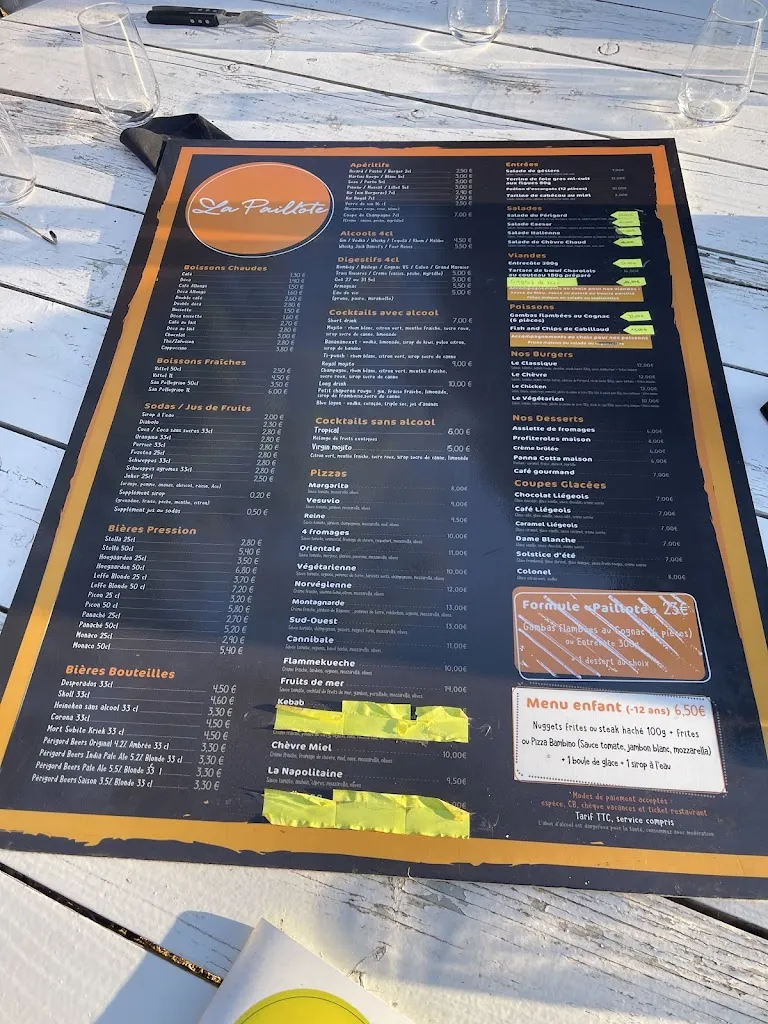 Menu_La Paillote du Grand Etang_Saint-Saud-Lacoussière_image_1