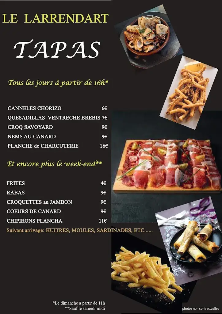 Menu_Larrendart Le Bistrot_Ondres_image_2