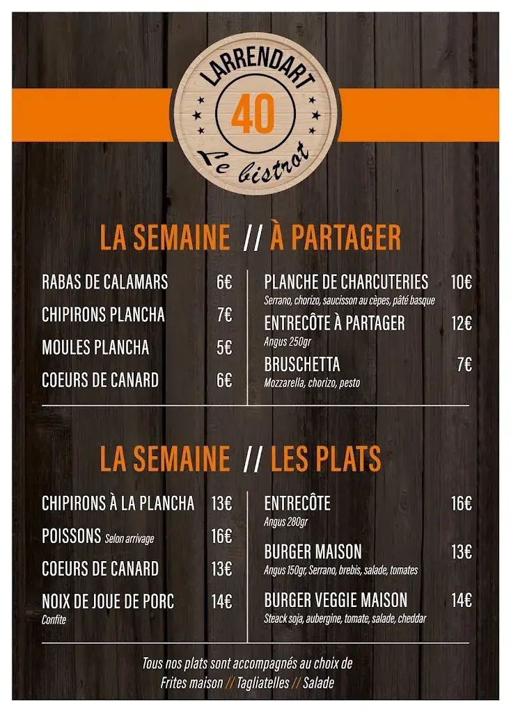 Menu_Larrendart Le Bistrot_Ondres_image_3