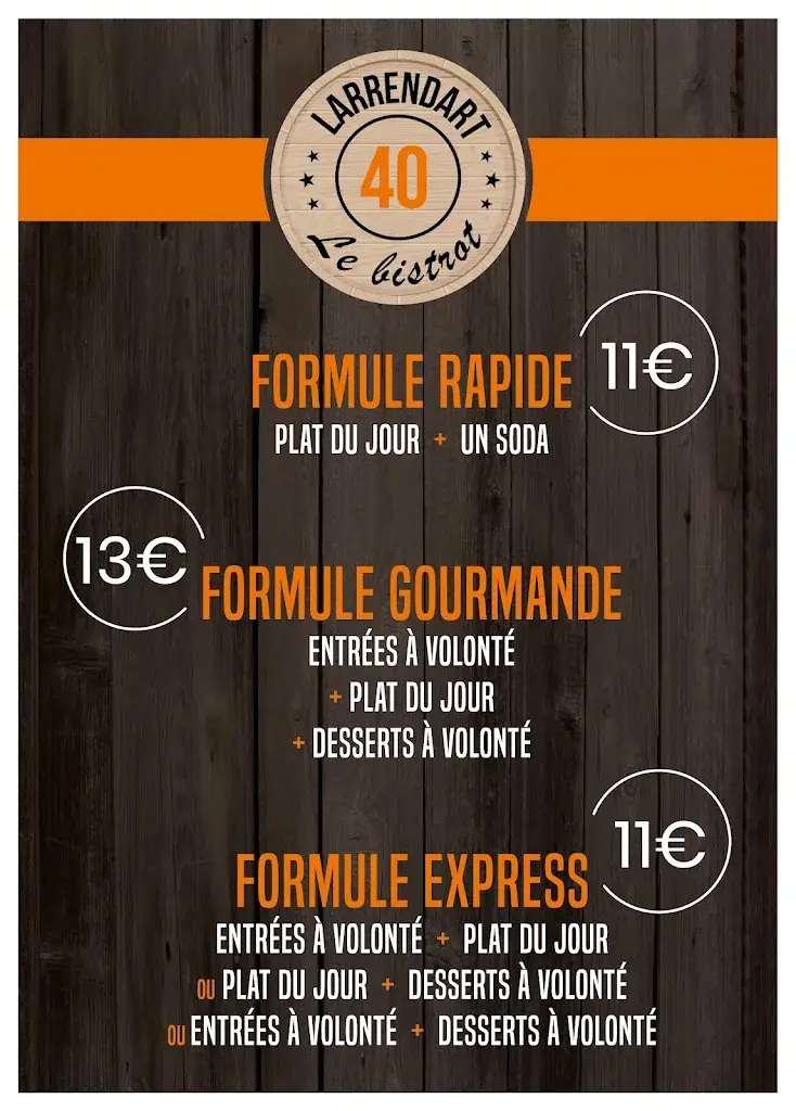 Menu_Larrendart Le Bistrot_Ondres_image_4