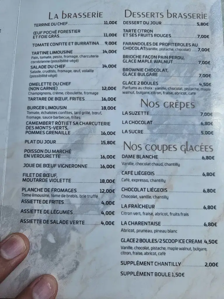 Menu_LE MILORD_Oradour-sur-Glane_image_1