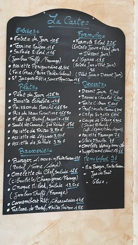 Menu_LE MILORD_Oradour-sur-Glane_image_4