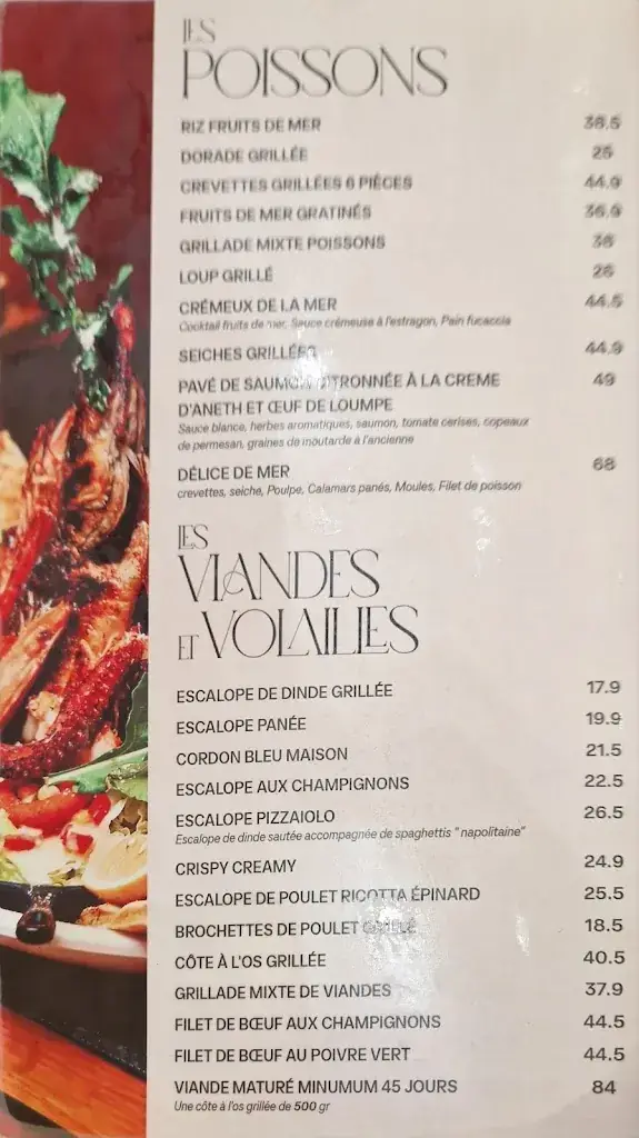 Menü_L’Aromate Restaurant - Pizzeria_Tunisia_Bild_1