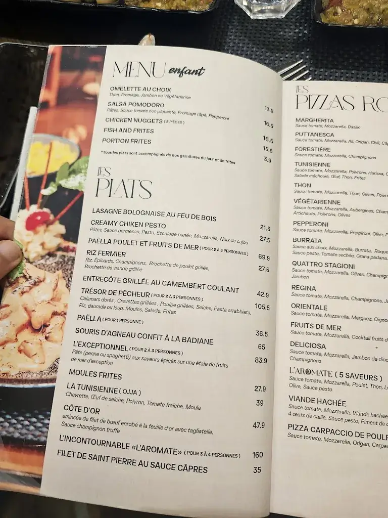 Menü_L’Aromate Restaurant - Pizzeria_Tunisia_Bild_4