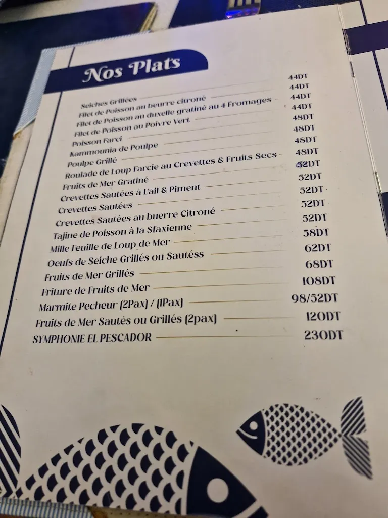 Menu_Restaurant El Pescador_Tunisia_image_1
