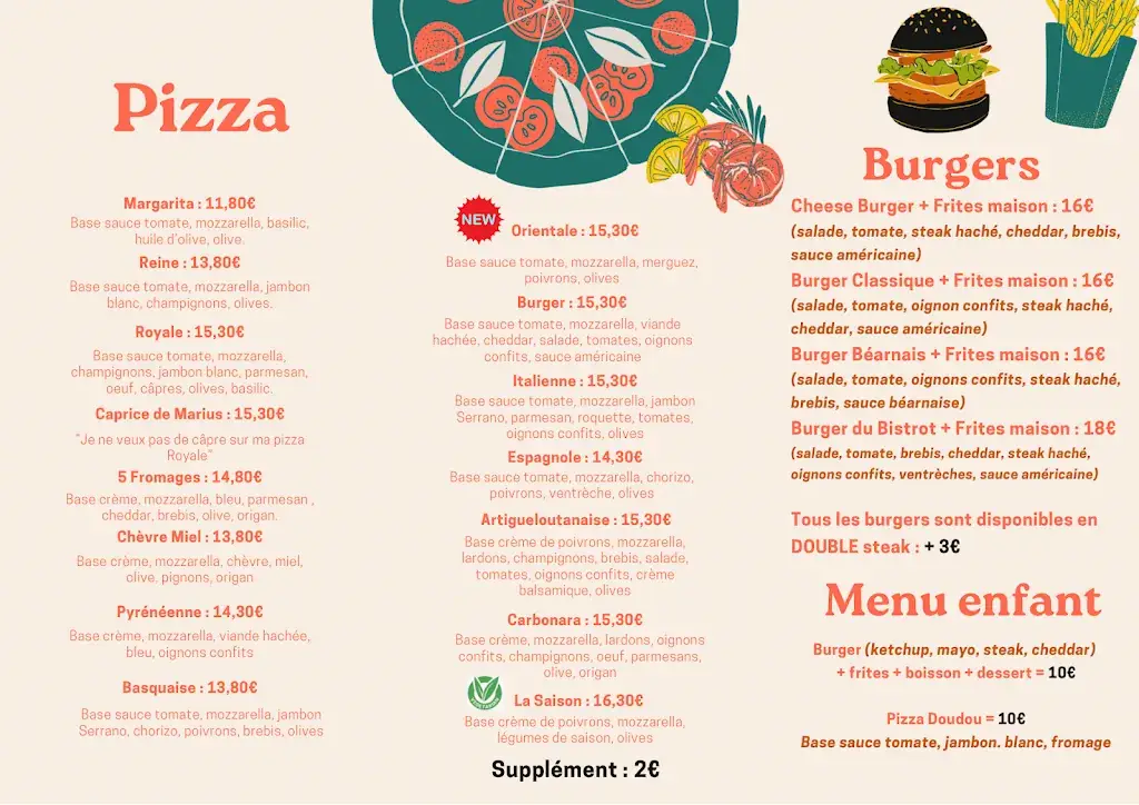 Menu_O'Bistrot du Stade_Artigueloutan_imagen_3