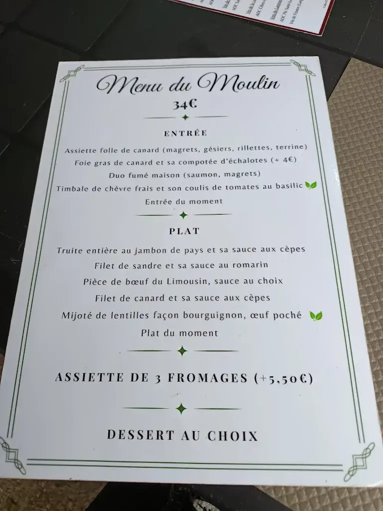 Menu_Le Moulin de Chevillou_Saint-Gence_image_2