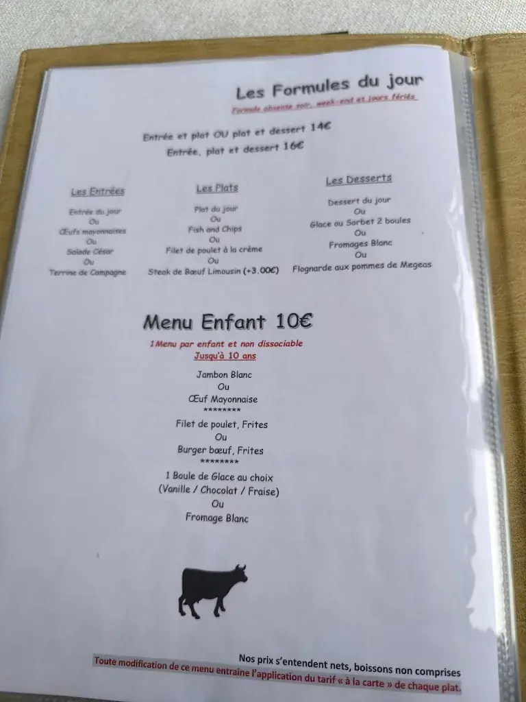 Menu_Auberge de Veyrac_Veyrac_image_3