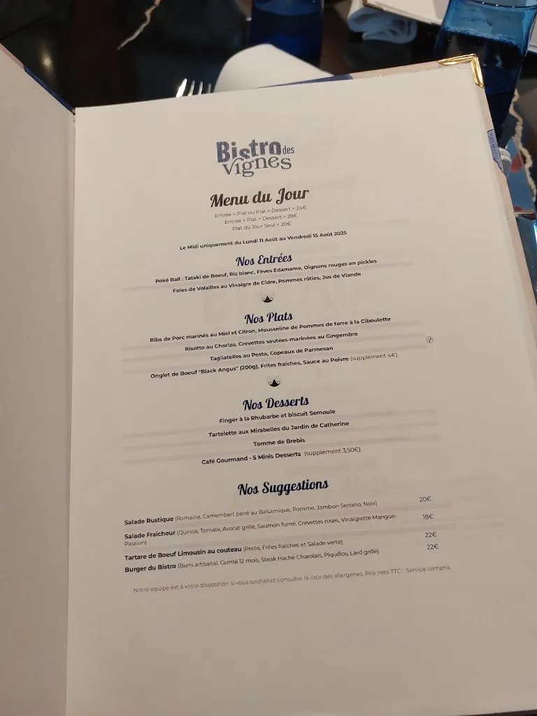 Menü_Le Bistro des Vignes_Pauillac_Bild_1