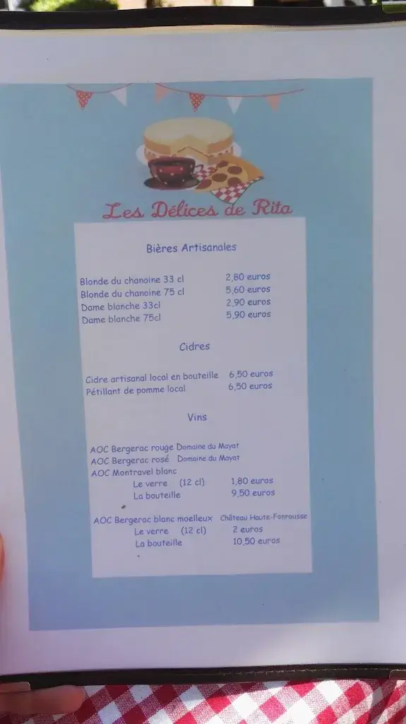 Menü_Les Délices de Rita_Payzac_Bild_2