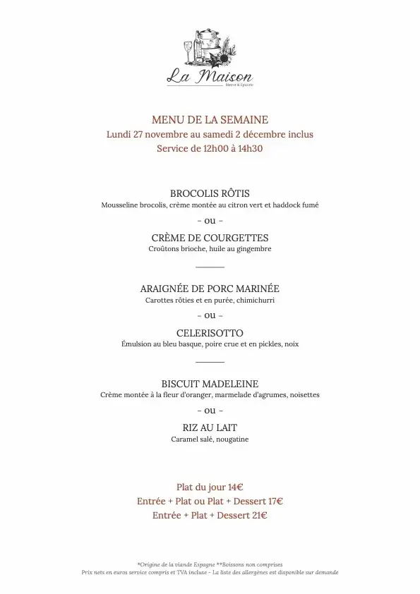 Menu_La Maison de l'horloge_Orthez_image_3