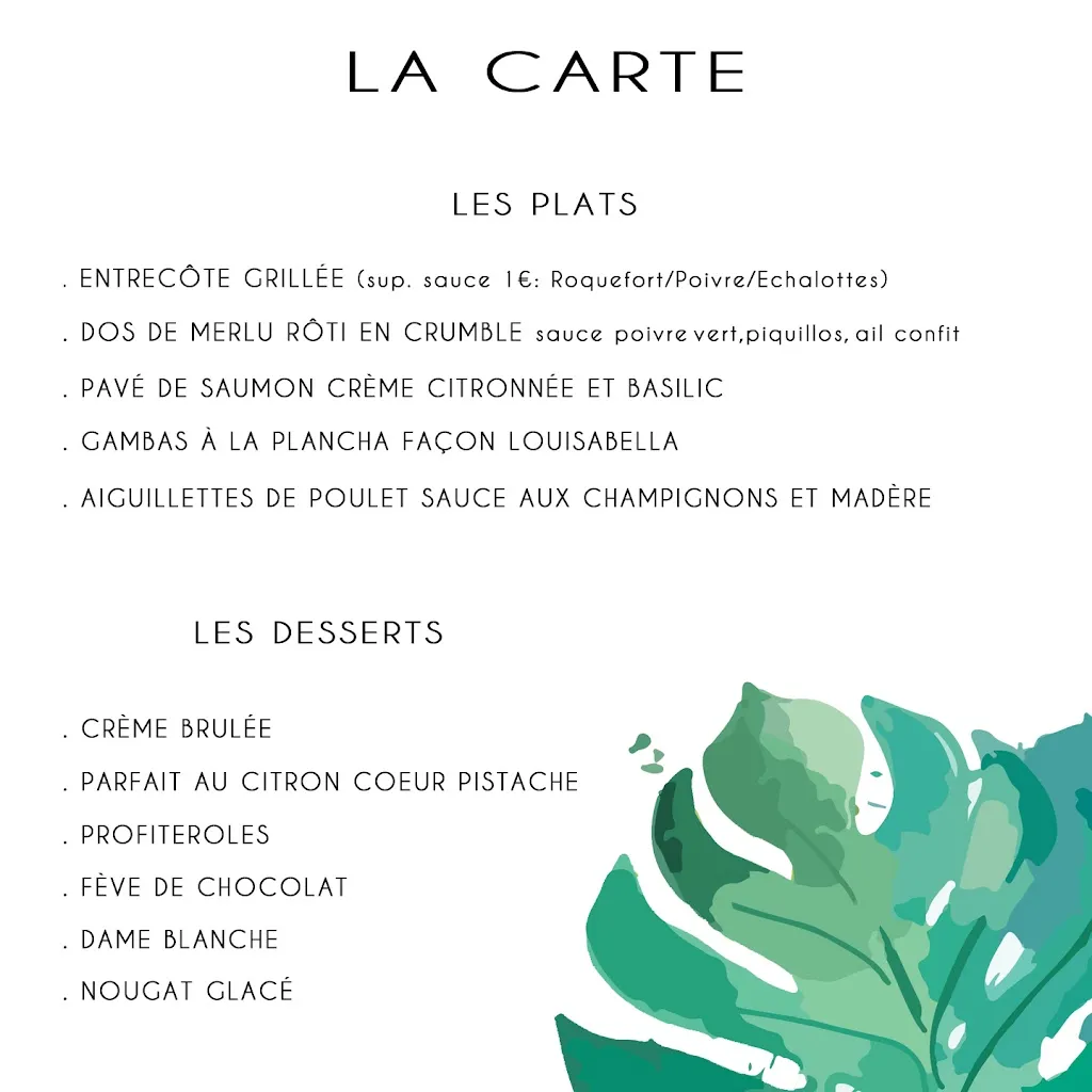 Menu_Le Louisabella - Restaurant du Lac de BIRON - ORTHEZ_Orthez_image_2