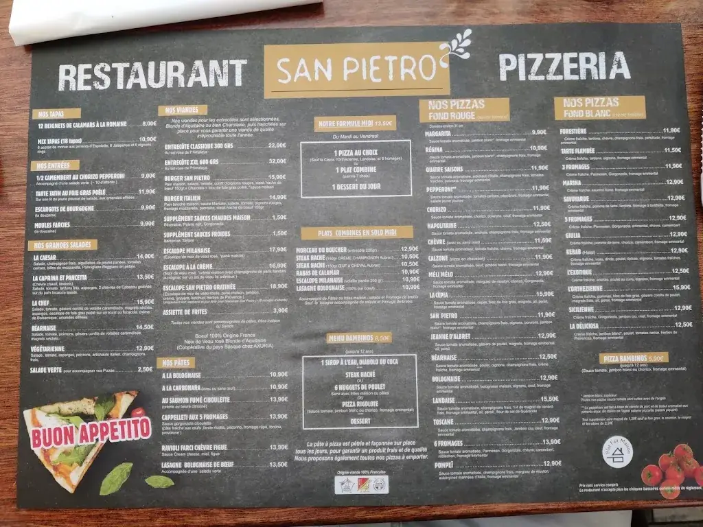 Menu_Pizzeria San Pietro_Orthez_image_1