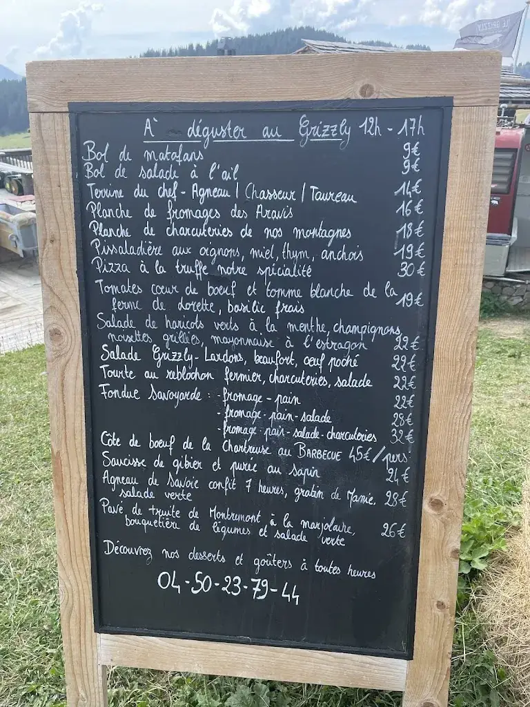 Menu_Le Grizzly Beauregard_Clusaz_image_4