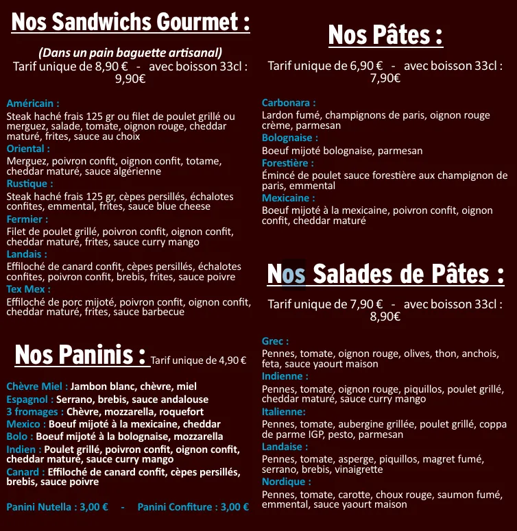 Menu_Burger's & Soul Food_Orthez_image_3
