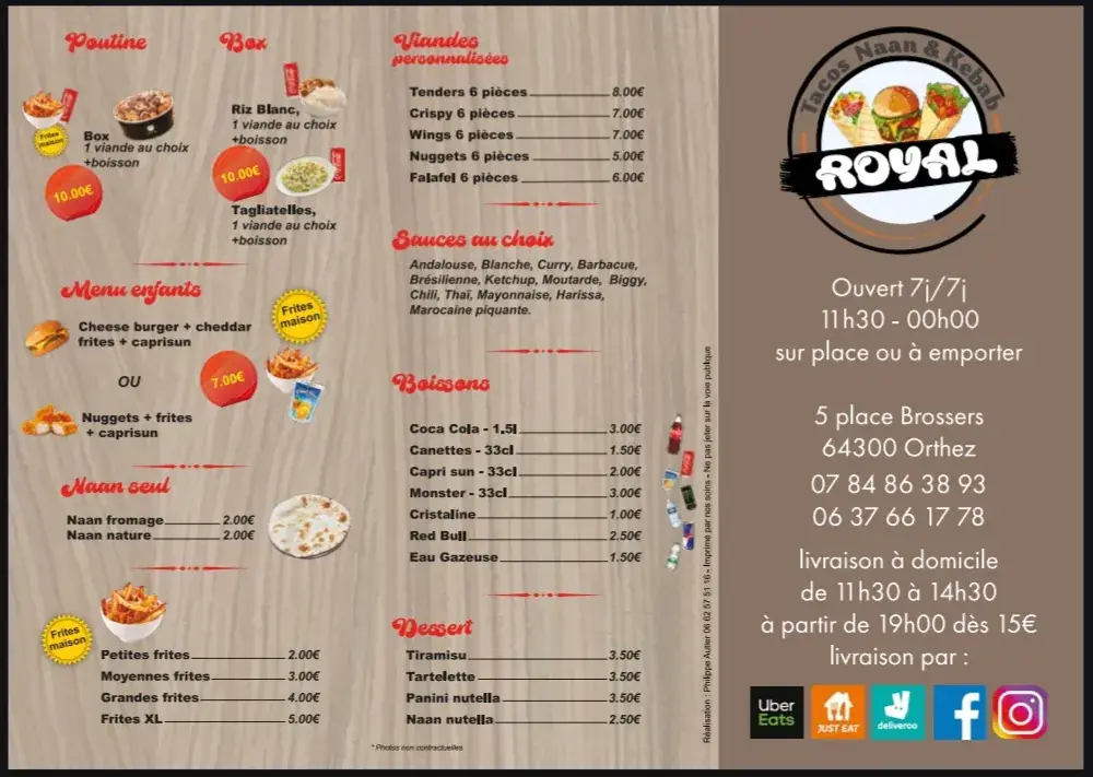 Menu_Royal Tacos & Naan kebab_Orthez_image_1