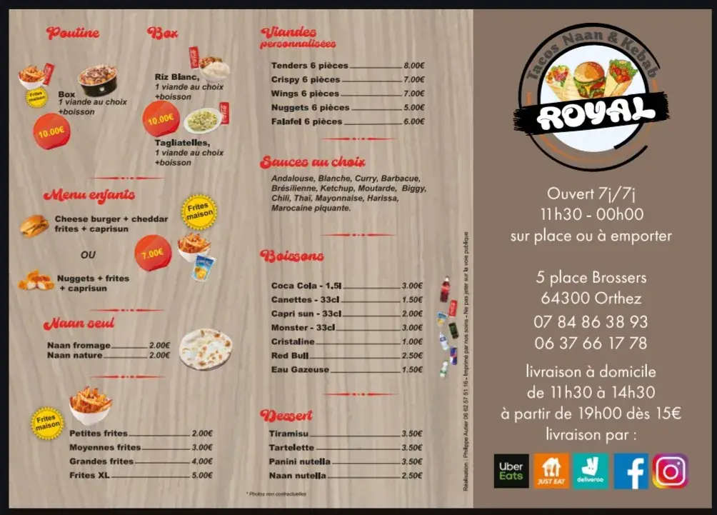 Menu_Royal Tacos & Naan kebab_Orthez_image_4