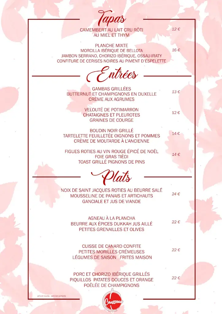 Menu_Hôtel-Restaurant Cousseau_Parentis-en-Born_image_2