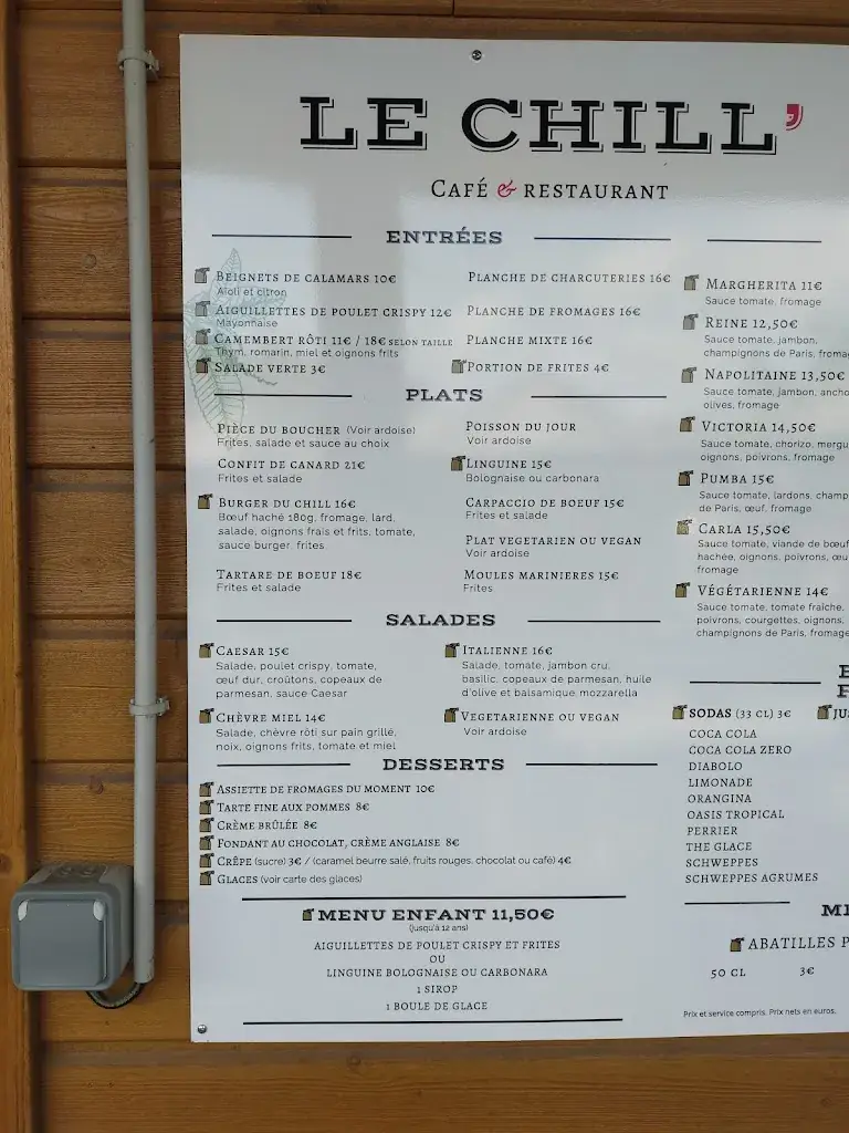 Menu_Le Chill' - Restaurant Pizzeria_Parentis-en-Born_image_2