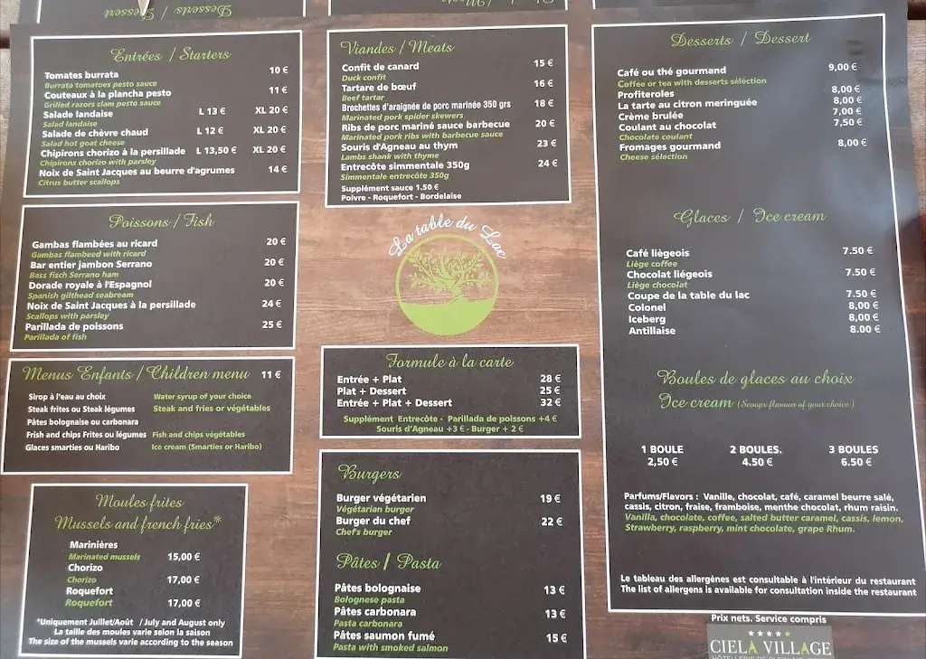 Menu_Restaurant du Camping Au Lac de Biscarrosse_Parentis-en-Born_image_2